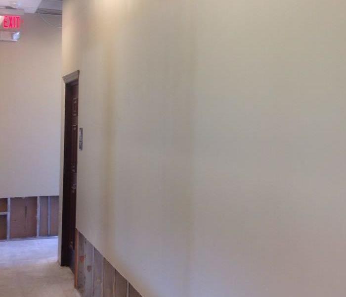 commercial hallway with clean walls.