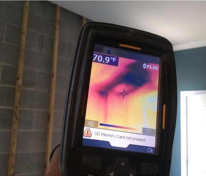 Thermal Camera Uncovering Water Damaged Ceiling
